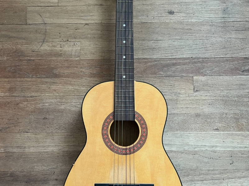 Vintage Acoustic Guitar, Handmade 1970s Model